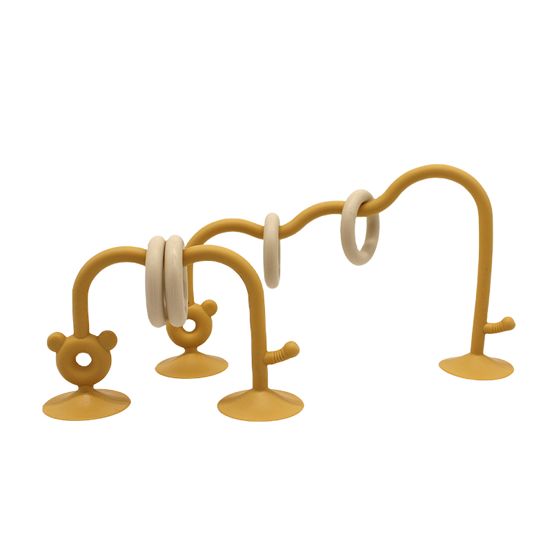 1 Uds. Juguetes de mesa de silicona para niños, juguetes de juego de rompecabezas de educación temprana para bebés envueltos con cuentas