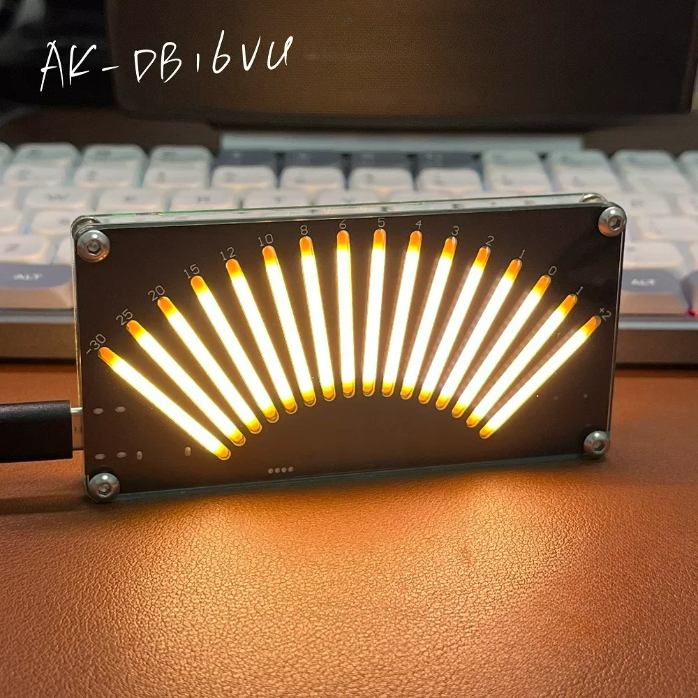 Sprach gesteuerte 16-Bit-Musikpegelanzeige vu Retro-Pegel anzeige adaptive agc-Musikspektrum-Anzeige Desktop-Dekoration