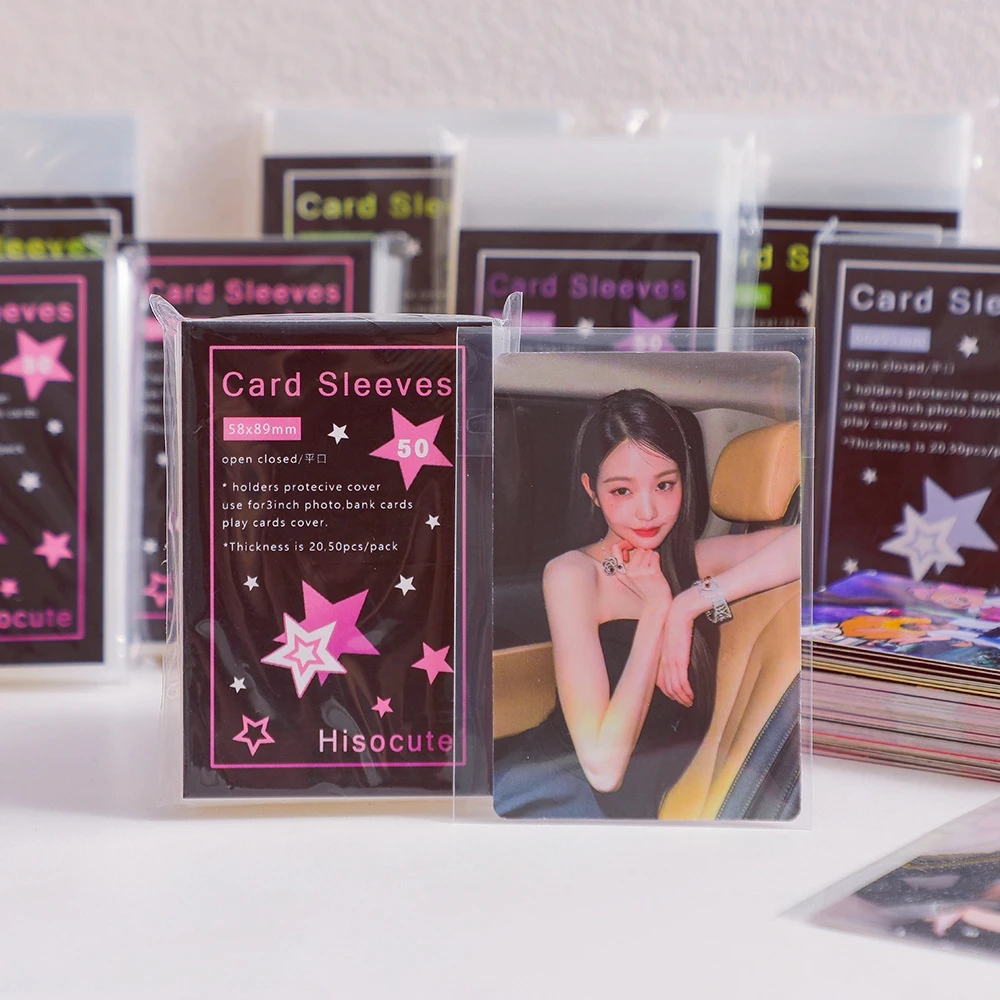 50 ~ 100 ชิ้น KPOP Photocard แขน Pack - PVC - Cool Clear Toploaders - Sealable Non-Sealable ผู้ถือบัตร - 58*89 มม. และ 66*91 มม.
