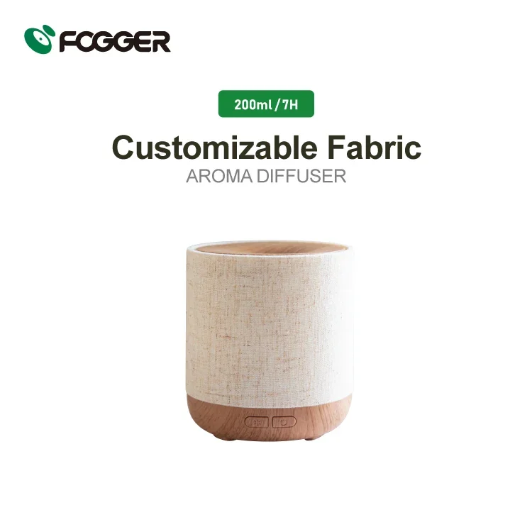 High Quality Textile fabric 200ML Soft Warm Light Best Seller Essential Oil Aromatherapy Diffuser
