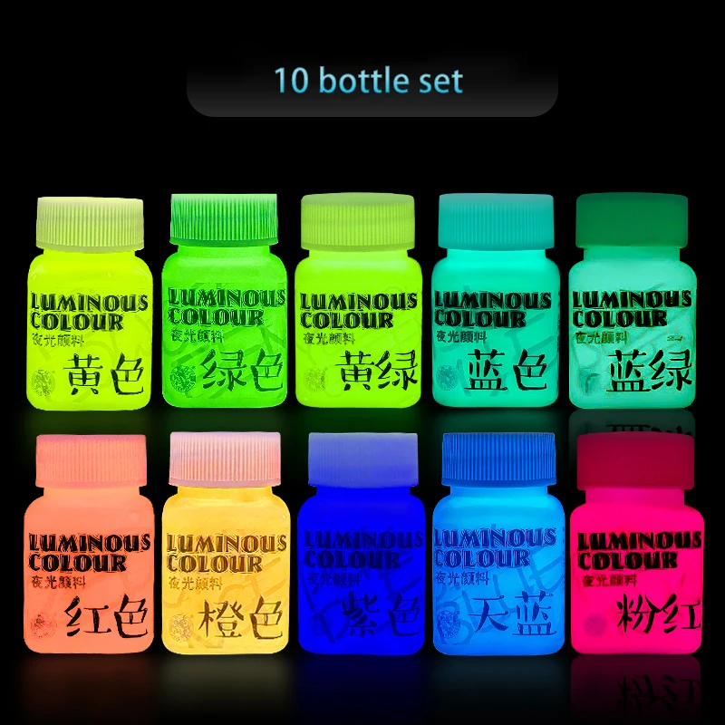 58ml pigmento acrílico luminoso pintura fluorescente brilho no escuro diy festa de halloween jóias arte do prego beleza resina pigmento