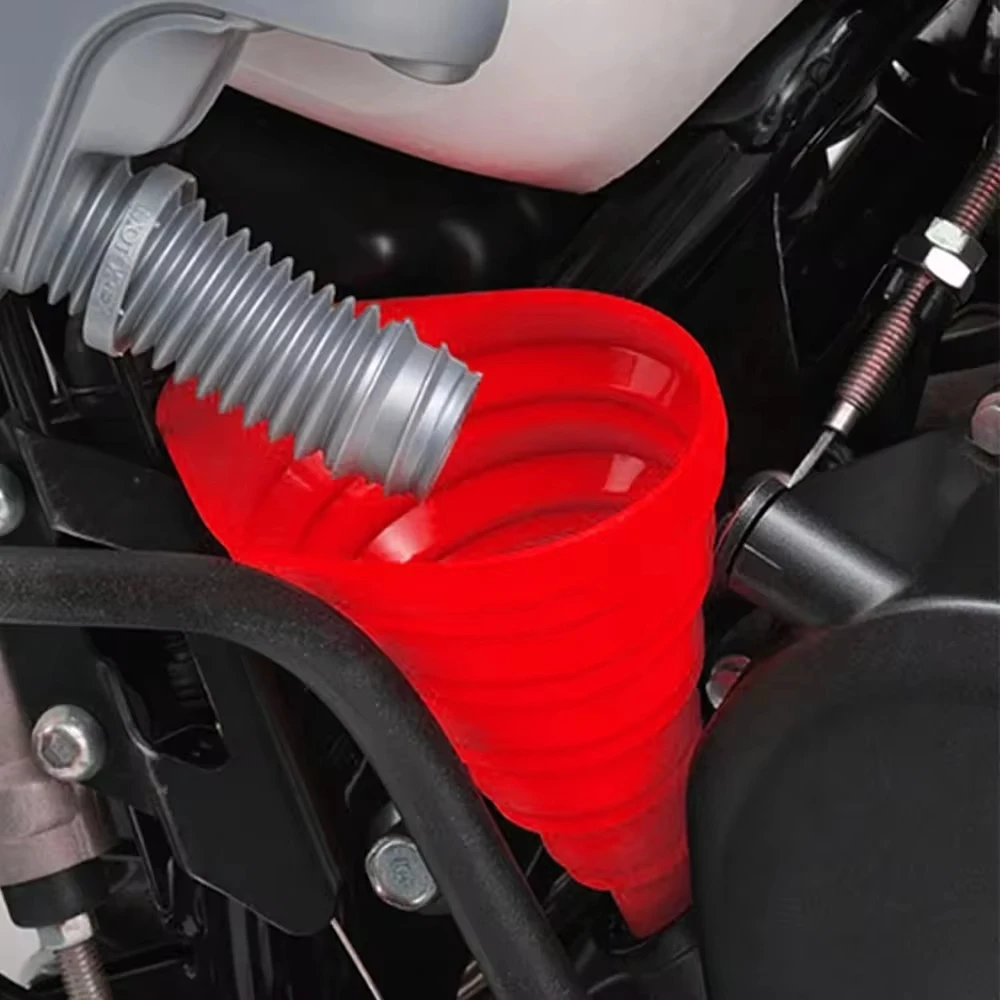 Embudo de motor para coche, embudo Universal de silicona para líquido, lavadora, cambio de líquido, embudo de cambio de gasolina y aceite de motor portátil plegable