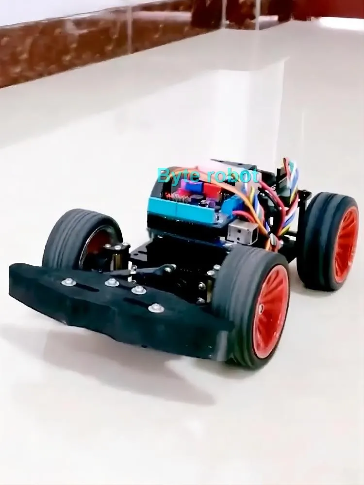 MG996R Servo Lenkung Ackerman Roboter Auto Chassis Encoder Motor Differential Auto FÜR Arduino Roboter DIY Kit für UNO Programmierbar