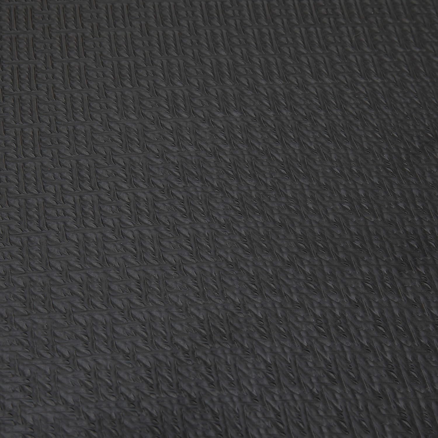 Alfombrilla de espuma EVA para gimnasio, 24 piezas, 30,5 x 30,5 cm, color negro; azulejos de rompecabezas entrelazados