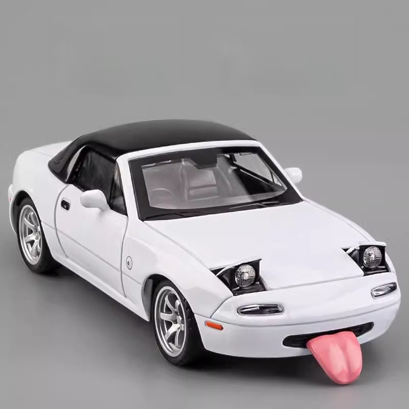 Miniatuur 1/32 Mx5 Legering Diecast Metaal MX-5 Speelgoed Automodel Voertuiggeluid En Lichtcollectie Hobby Geschenken Voor Kinderen Jongens Kinderen
