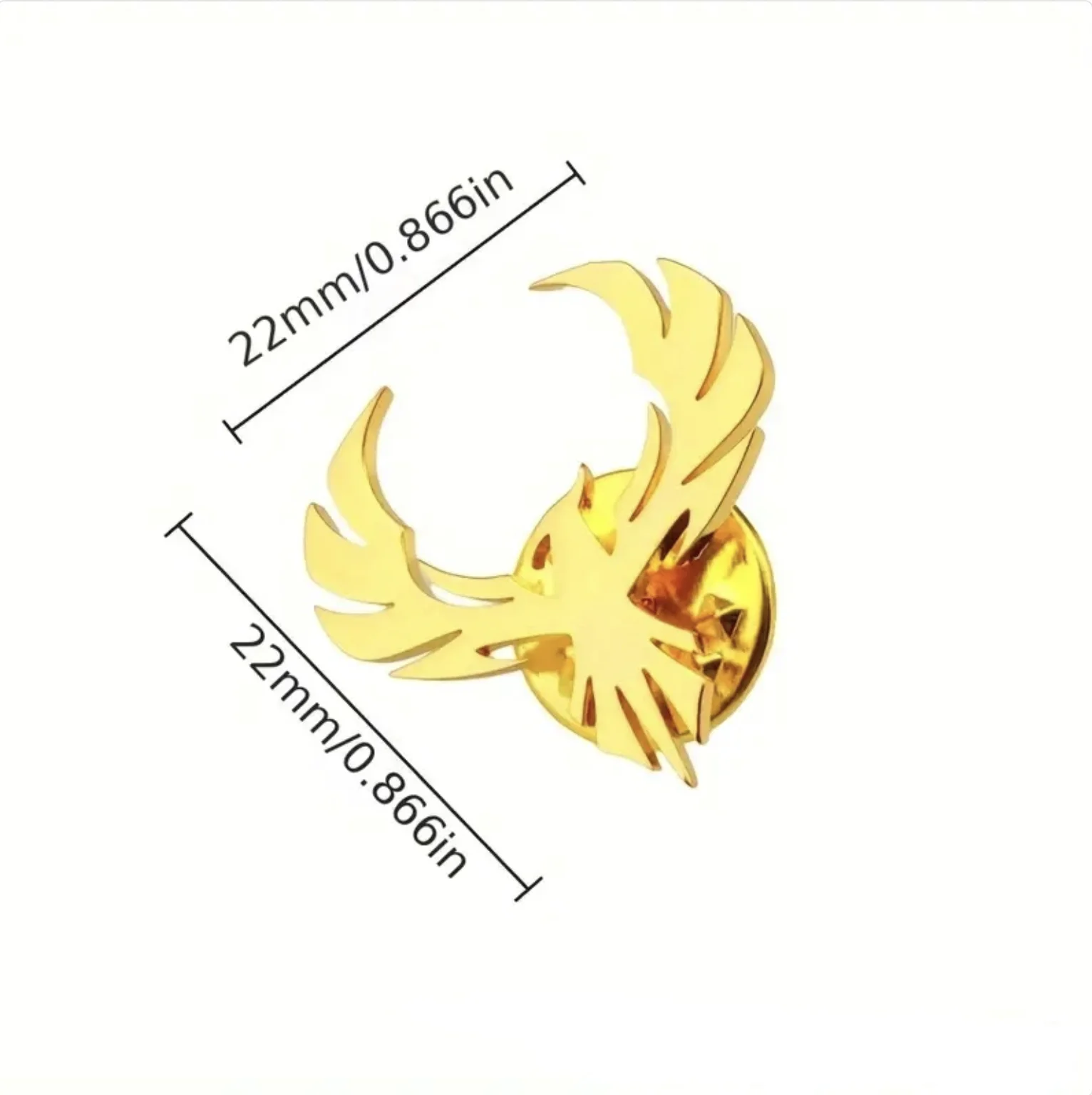 Broche de acero inoxidable para hombre, insignia de estilo Fénix de moda para traje