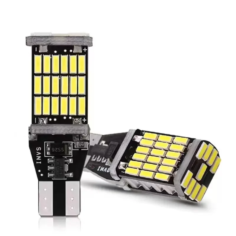 Auto LED Richtingaanwijzers T15 W16W 921 912 T16 T10 Led-lampen High Power 45 SMD 4014 Vervangen voor Auto Achteruitrijlicht Wit