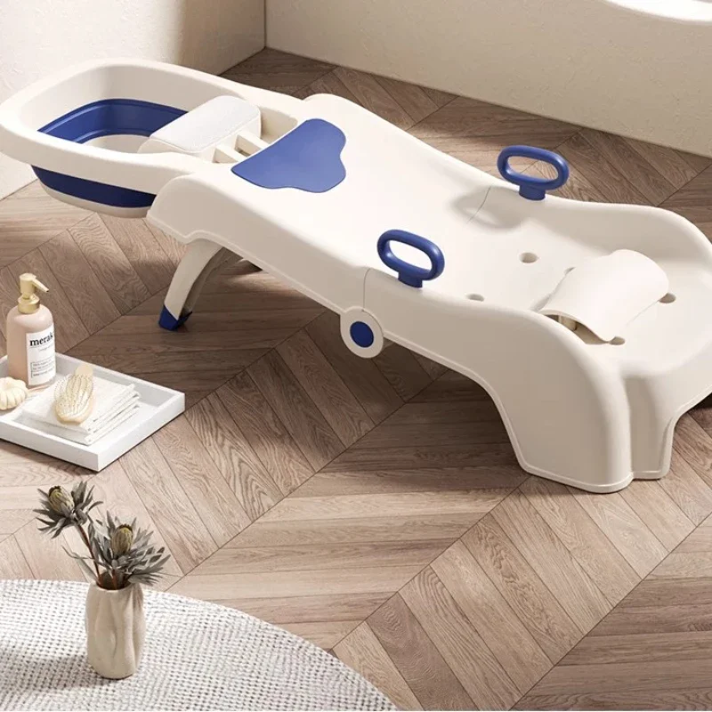 Silla de champú de plástico para Spa, lavabo de salón de belleza, asientos de peluquería, cuenco de pelo, muebles de salón