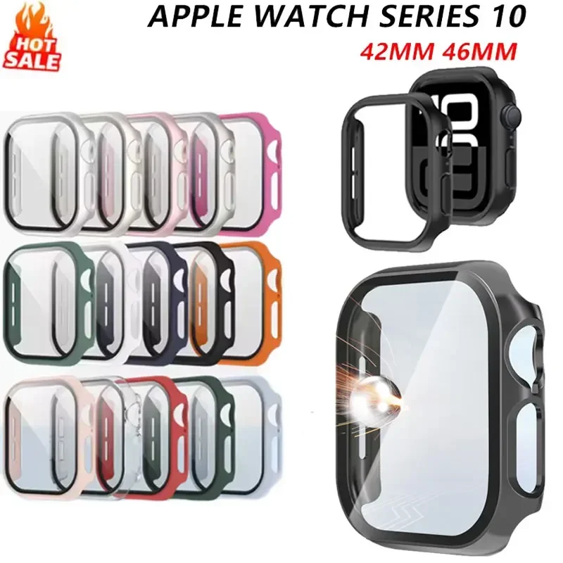 Screen Protector for Apple Watch Case 46mm 42mm 45mm 44mm 49mm 41mm 40mm  Tempered Glass iWatch Series 10 7 8 9 SE 6 5 4 Ultra 2