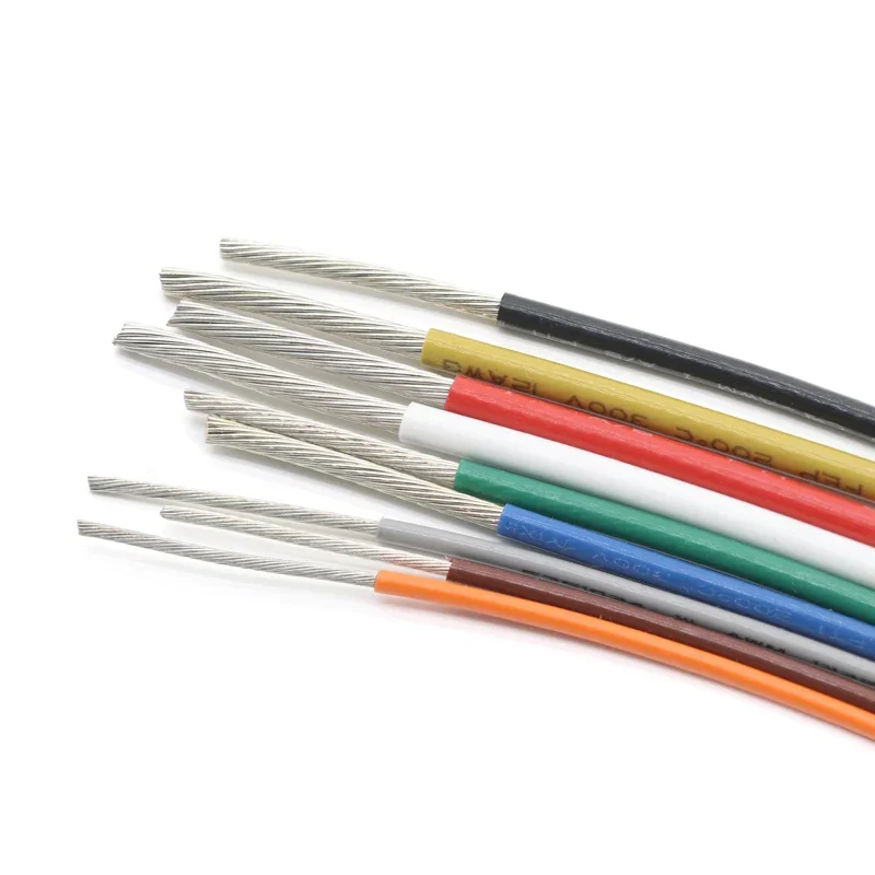 5 м/10 м UL1332 провод из ПТФЭ 30/28/26/24/22/20/18/16/14/13/12/10 AWG изолированный высокотемпературный электронный кабель FEP для 3D-принтера