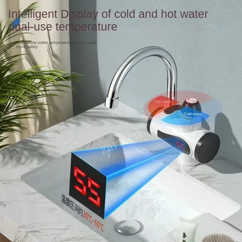Rubinetto scaldabagno elettrico da cucina 3000W Rubinetto acqua calda istantanea Riscaldatore Rubinetto per riscaldamento freddo Scaldabagno istantaneo senza serbatoio