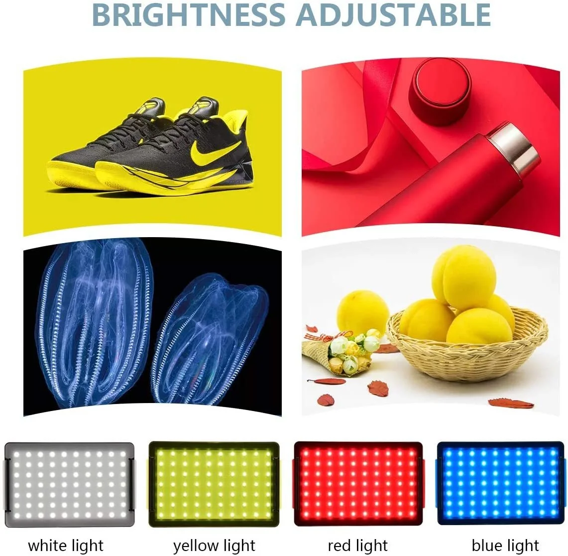 Kit de iluminación Led para fotografía y cámara, luz de vídeo con trípode, filtros RGB de 4 colores para filmación, transmisión, grabación en estudio