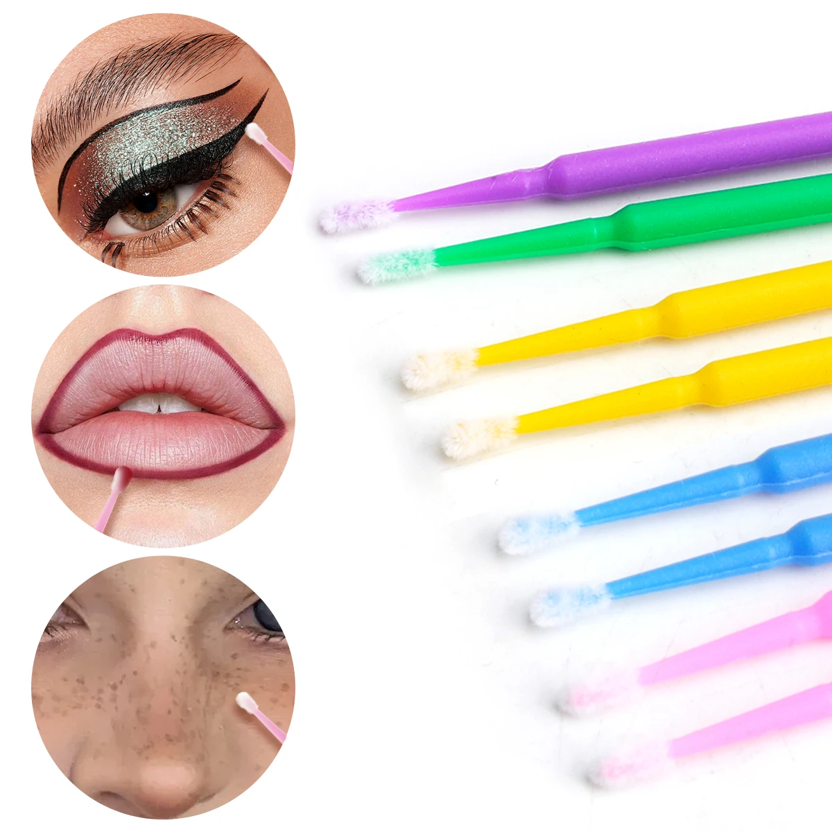 YSDO 100pcs Eyeliner Extension Cleaning Swabs Lash Lift Glue Remover Applicators Microblade Makeup Micro Brushes Cosmetic Tool