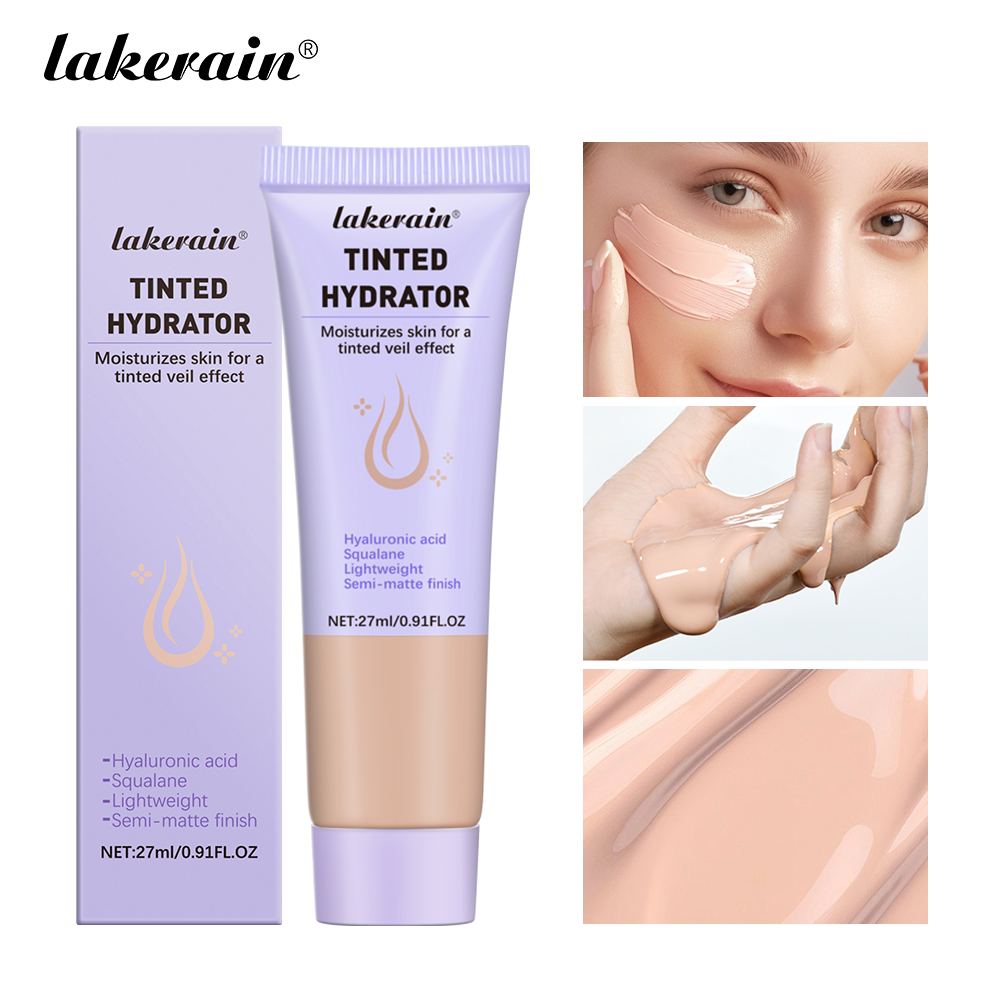 Maquillaje hidratante teñido de cobertura fuerte para mujer, incluso el tono de la piel, acabado semimate, hidrata la piel Natural, cosmético saludable