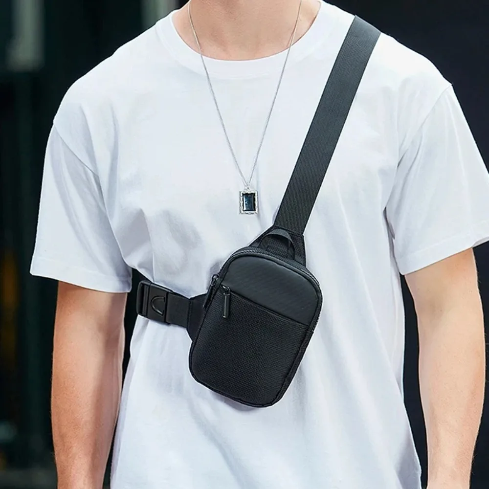 Mini bolso de pecho para hombres y mujeres, bandolera informal de nailon resistente al agua para correr al aire libre, ciclismo, viajes, bolsas para teléfono