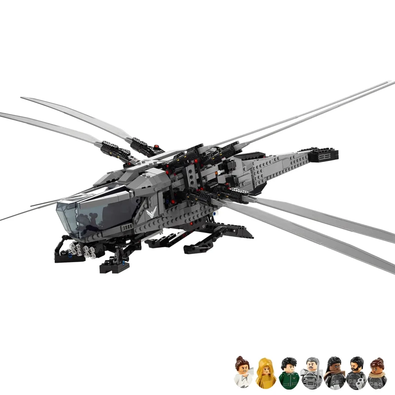 DUNE atreides 1369ชิ้น Dune ornithopter เฮลิคอปเตอร์ของเล่นตัวต่อ10327บล็อกตัวต่อสำหรับเด็ก