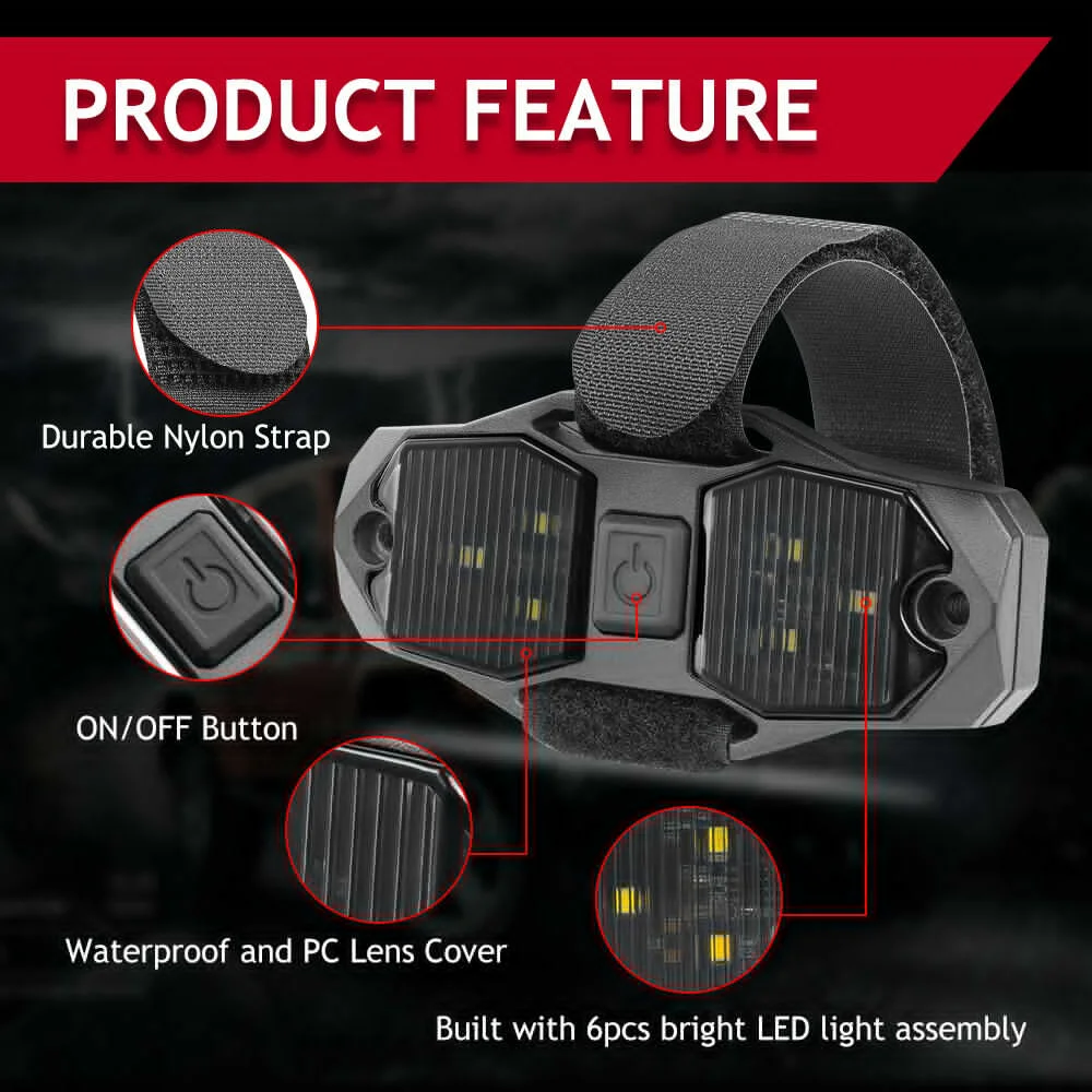 Para can am maverick x3 max r 2017-2025 utv led interior cúpula luz 12v barra de rolo universal 1 "- 4" montagem com botão de pressão branco