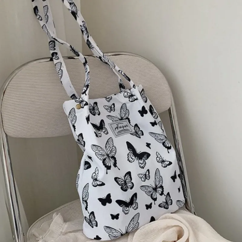 Sacola casual grande chique coreana, bolsa de ombro leopardo para senhoras, nova bolsa de compras, bolsa estampada estudante