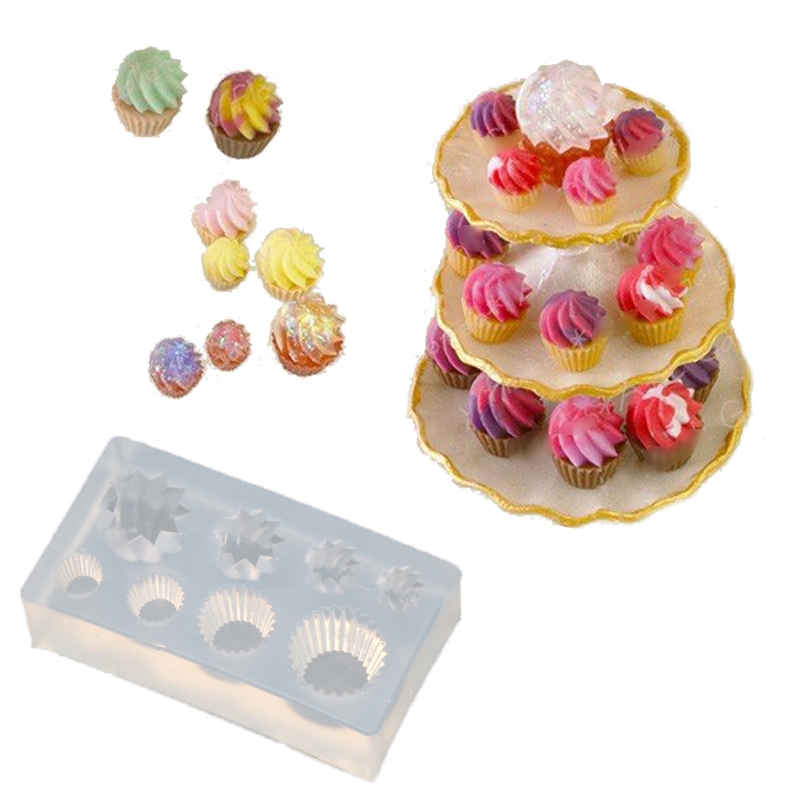 Molde de resina de botella de vidrio 3D para manualidades, taza de copa de comida simulada, Mini pastel, postre, caramelo, molde colgante de silicona, molde en miniatura de arcilla para alimentos