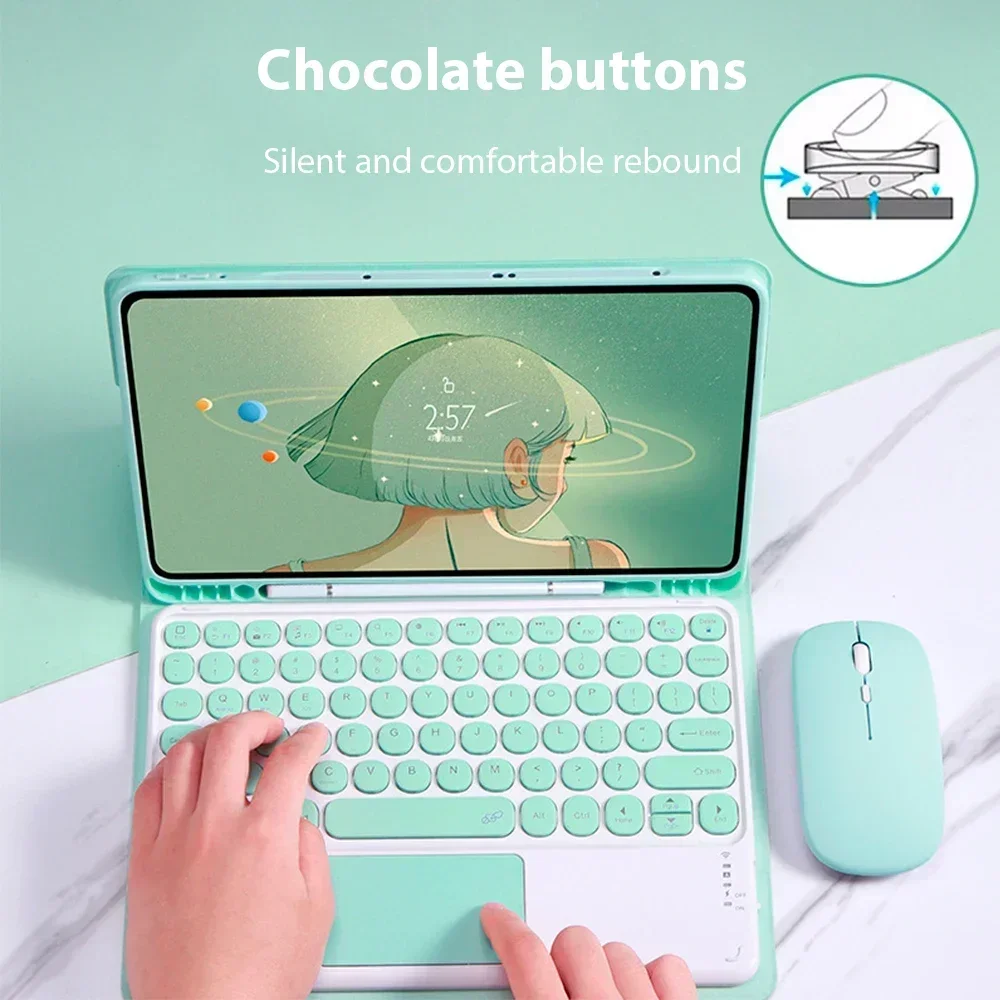 Samsung Keyboard Case For Samsung Galaxy 12.4in 12.9in Bluetooth Wireless Keyboard And Mouse Trackpad  Ipad Accessories