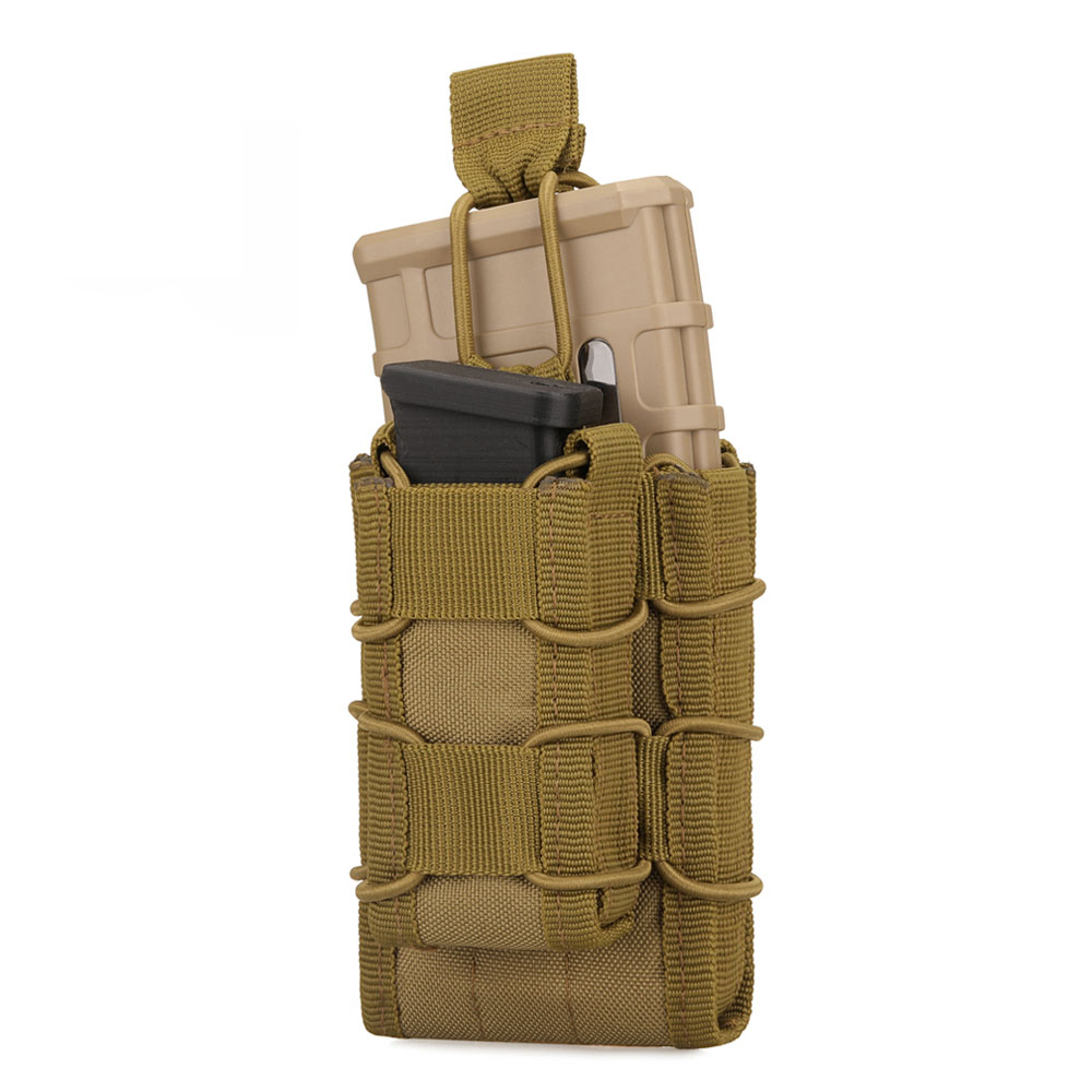 Clearance_Molle Tactical Magazine Pouch Double Decker Single Airsoft Tactical AR M4 AR15 Rifle Pistol 9mm Mag Carrier Pouches Ac