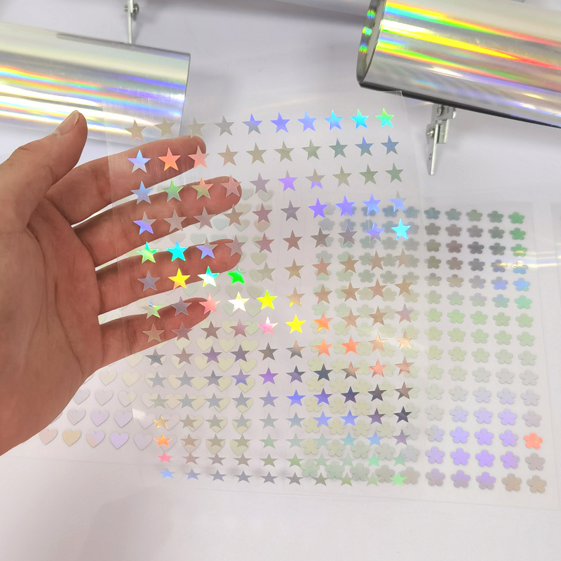 Self Adhesive Laser Engraved Heart Stickers Decorative Paper