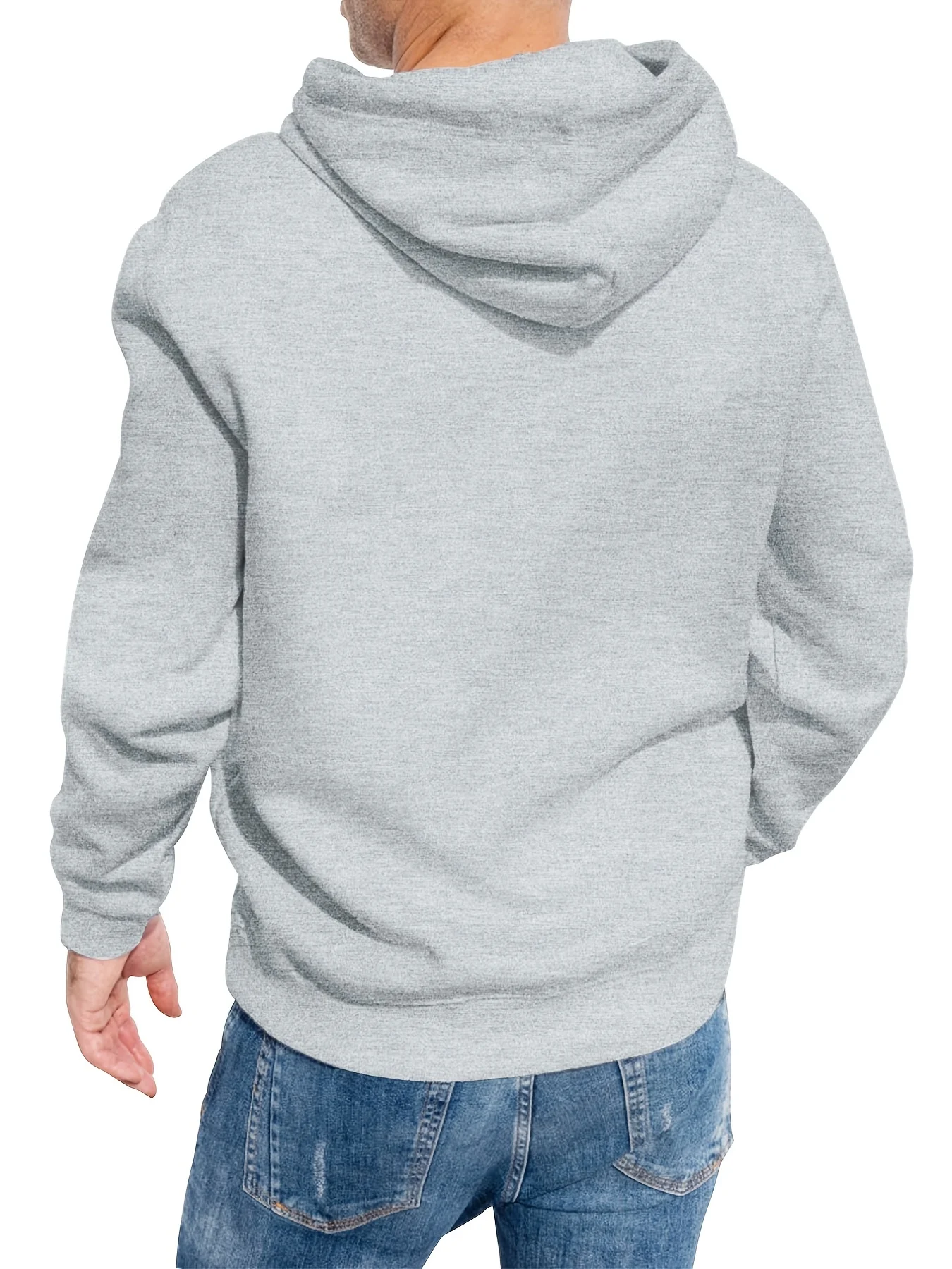 Camiseta com capuz com estampa de Paris para homens casual outono inverno