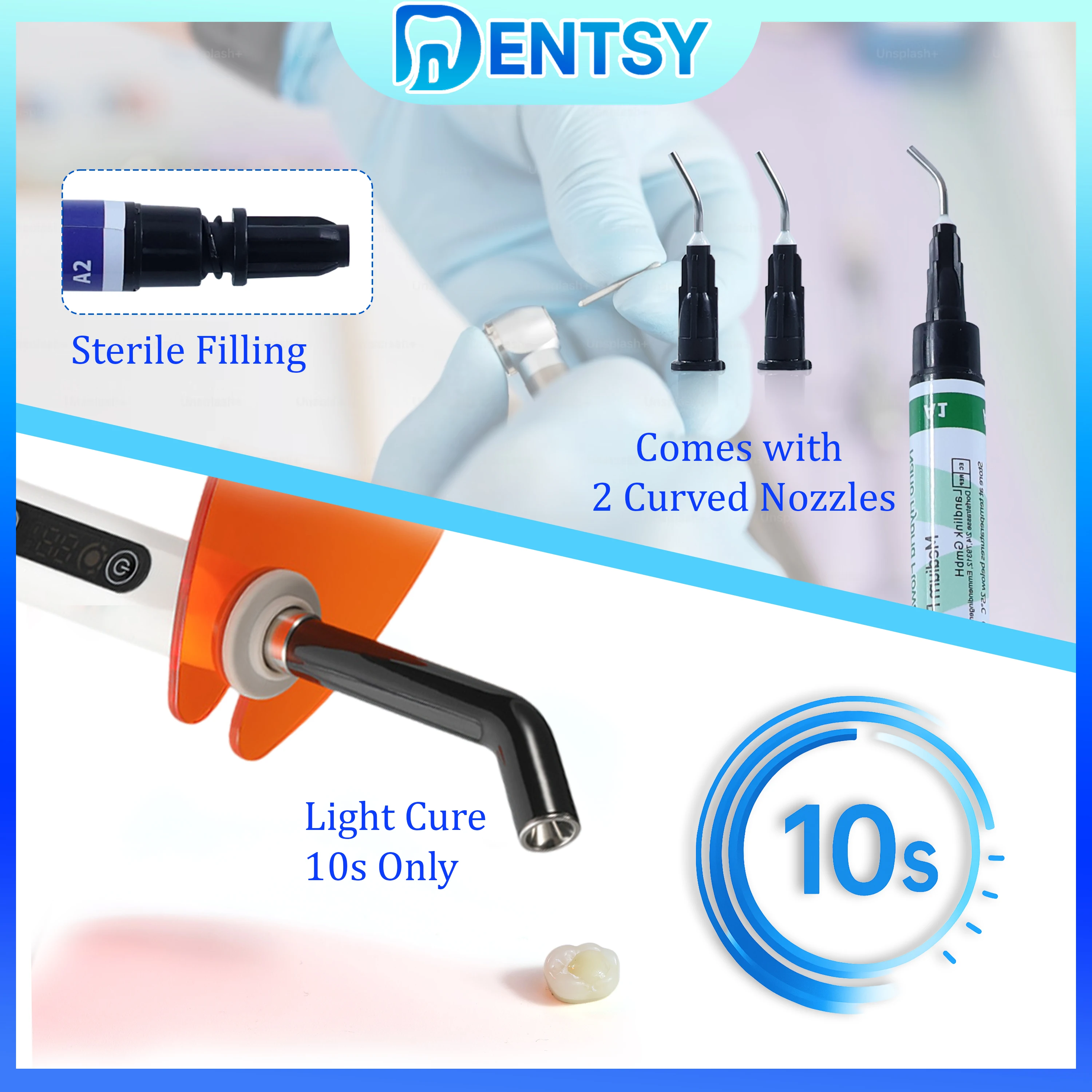 Dentsy Dental Resin Light-Curable Flowable A1 A2 A3 A3.5 Композитная смола Etch Гель Клей Инструменты для наполнения полости рта