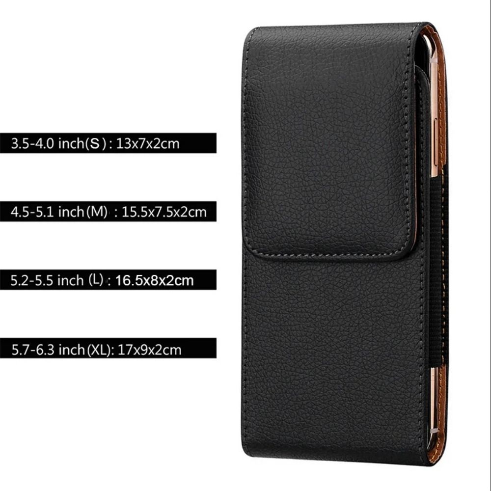 携帯電話用ユニバーサルレザーケース,カジュアル,長方形,ベルトクリップ,Samsung,Huawei,Xiaomi用