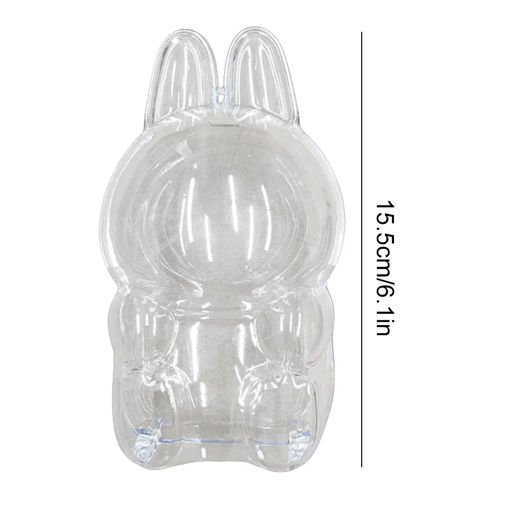 Für Labubu Transparente Schutzhülle 1-5PC Monster Spielzeug Elf Puppe Fall Lagerung Box Nette Elf Plushie Display Abdeckung für Puppe Geschenk