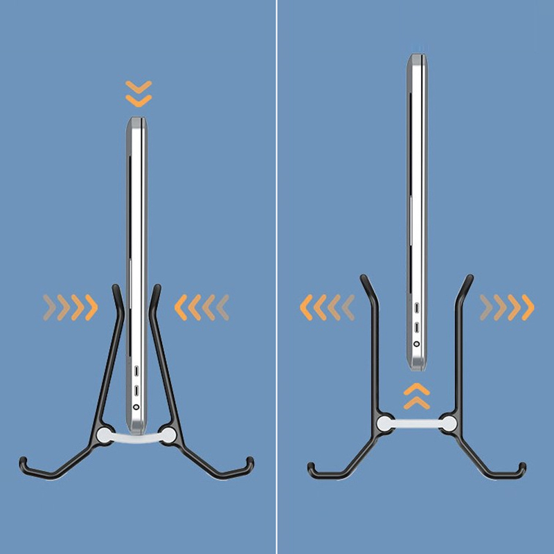Pionowa podstawka do laptopa Uchwyt grawitacyjny na biurko Plastik ABS Stacja dokująca do notebooka Oszczędność miejsca dla MacBook/Purface/HP/Dell ForChrome Book