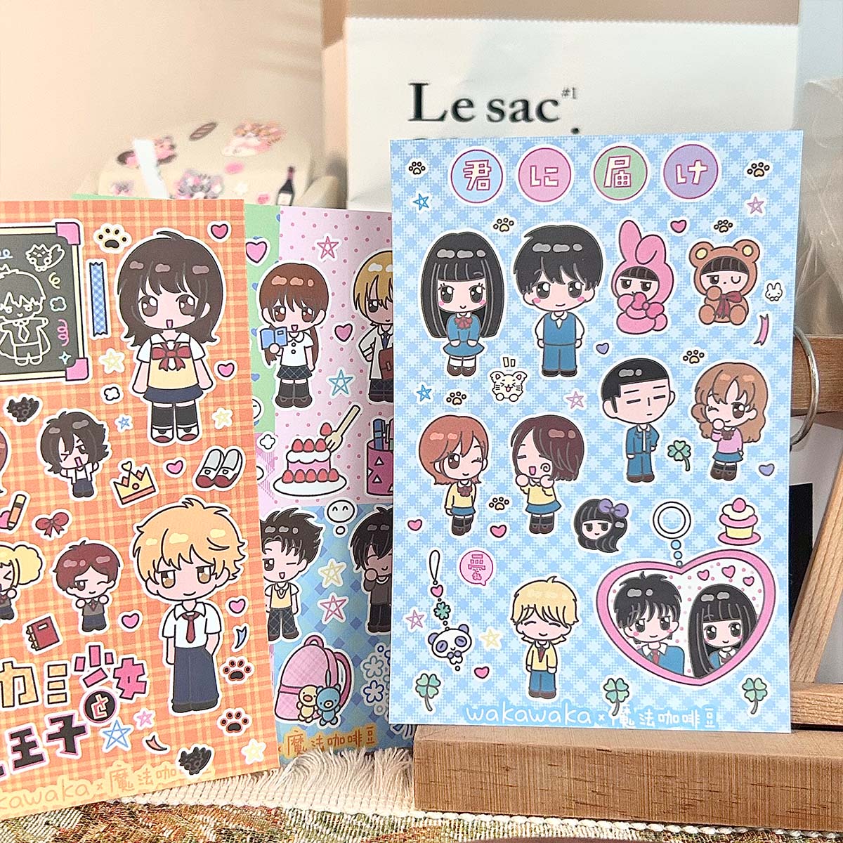 WAKAWAKA かわいいキャラクターステッカー運命ネクタイスクラップブッキングステッカー芸術 Diy 工芸品アルバムジャーナルプランナー