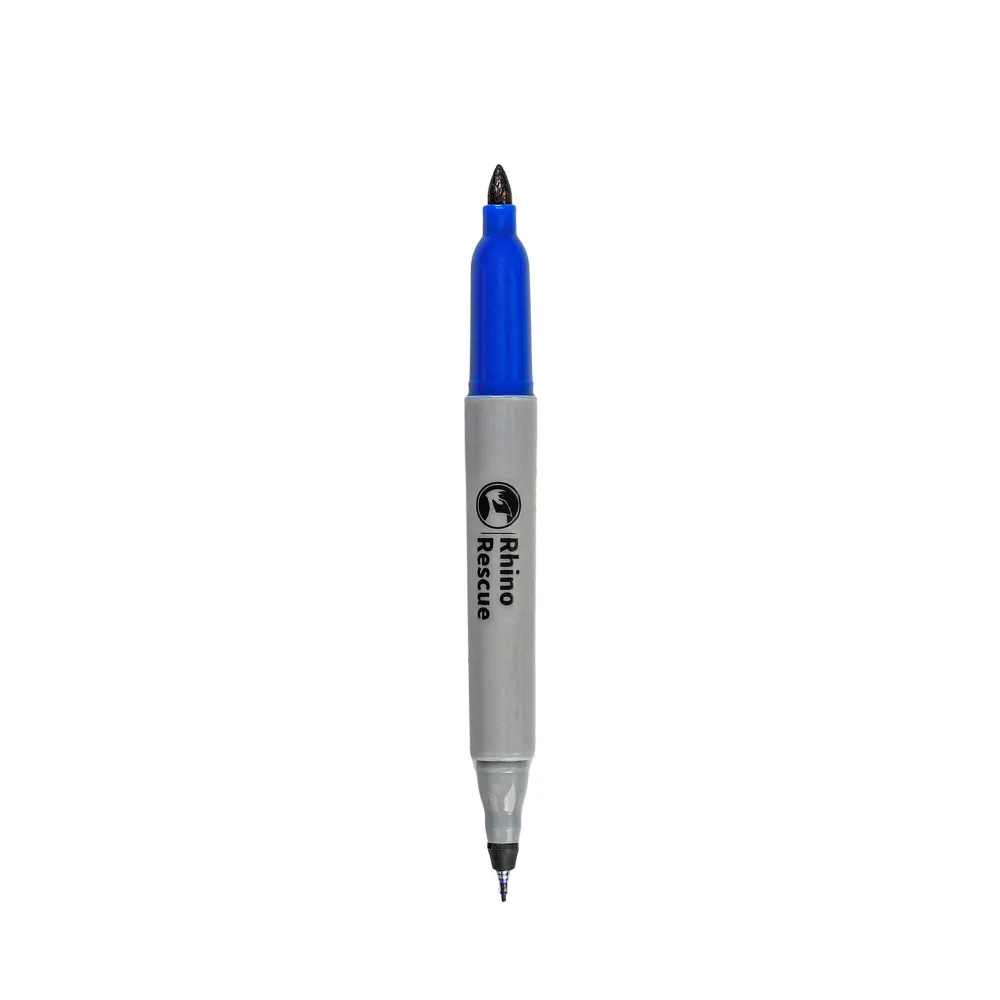 RHINO RESCUE Double Tip Marker Pen Fine and Broad Tip Twin Tip Pens For Outdoor Camping Home Signing and Marking (Pack of 10)
