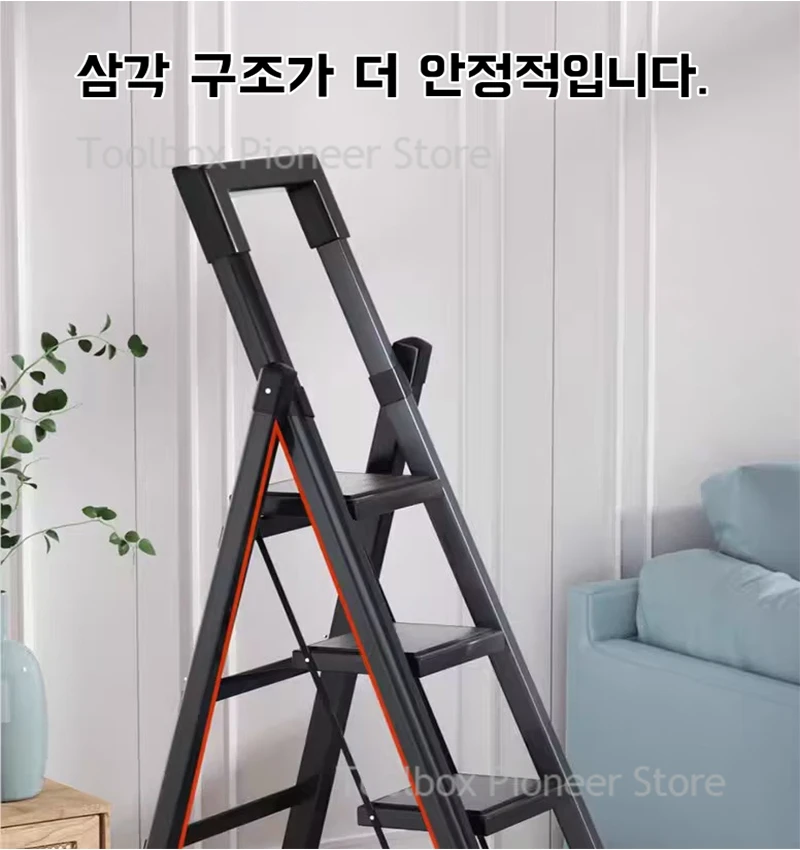 접이식 사다리 탄소강 Protable 사다리 의자 접이식 집 사다리 주방 단계 사다리 의자 가정용 Escada 가정용 접이식 사다리