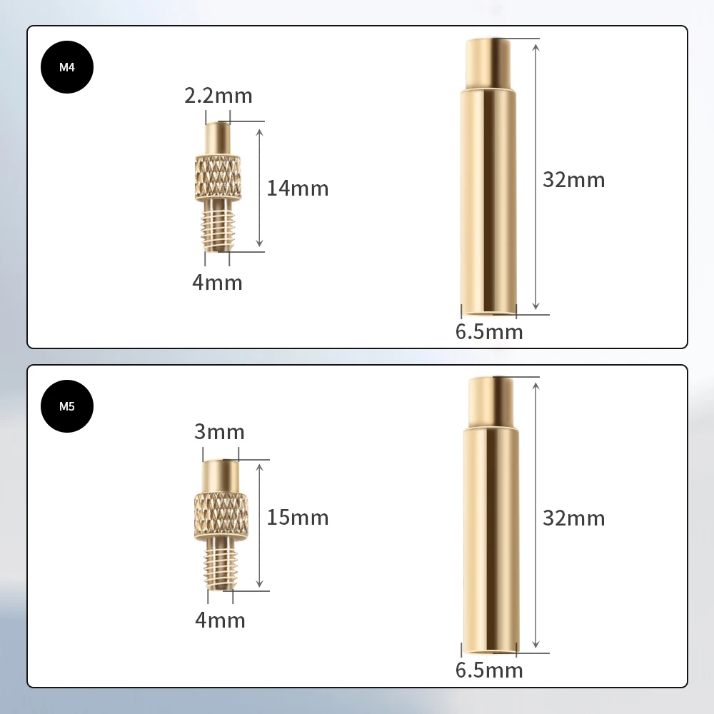 Heat Insert Nut Iron Tip M2 M3 M4 M5 M6 M8 Brass Thread Embedded Kit Heat Insertion Tool for Plastic 3D Printer Soldering Iron