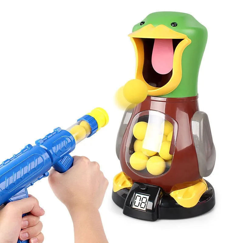 ยิงเป็ดของเล่นปืนพก Air-powered ปืน Bullet Ball คะแนน Battle เกมตลก Parent-Child Interaction ของเล่นเด็กของขวัญ