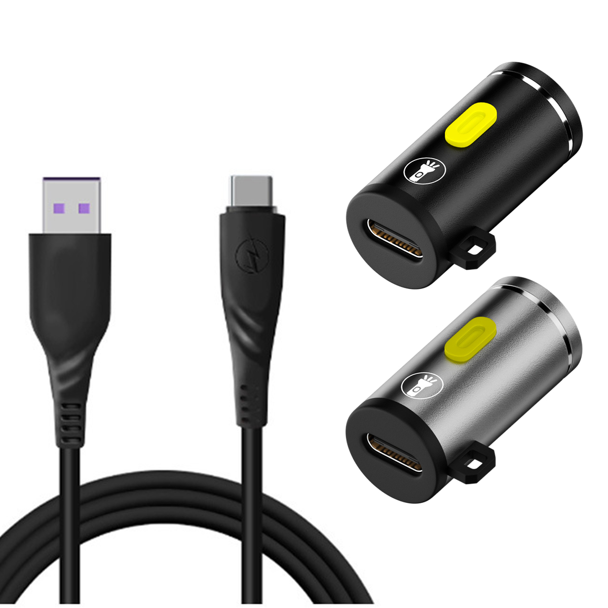 Mini geführte Taschenlampe braucht keine Batterie Design Cob kaltes Weiß angetrieben von Typ C Steckverbinder tragbare Taschengröße Arbeitstaschenlampen