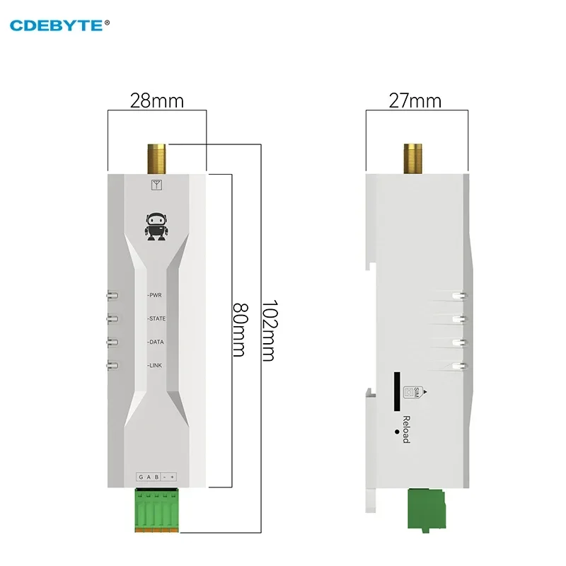 4g cat1 rs485 cdebyte E840-DTU(EC05-485) e transparente Übertragung mqtt modbus tcp zu rtu kleines Modem 2-Wege-Sockelverbindung