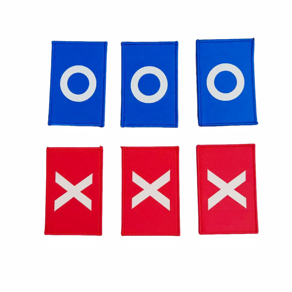 Insignia de Cosplay de Calamari de Halloween con Pin TV SG2 jugadores de jefe de Corea 10,5*6,5 CM accesorios XO rojo azul accesorios de juego trajes