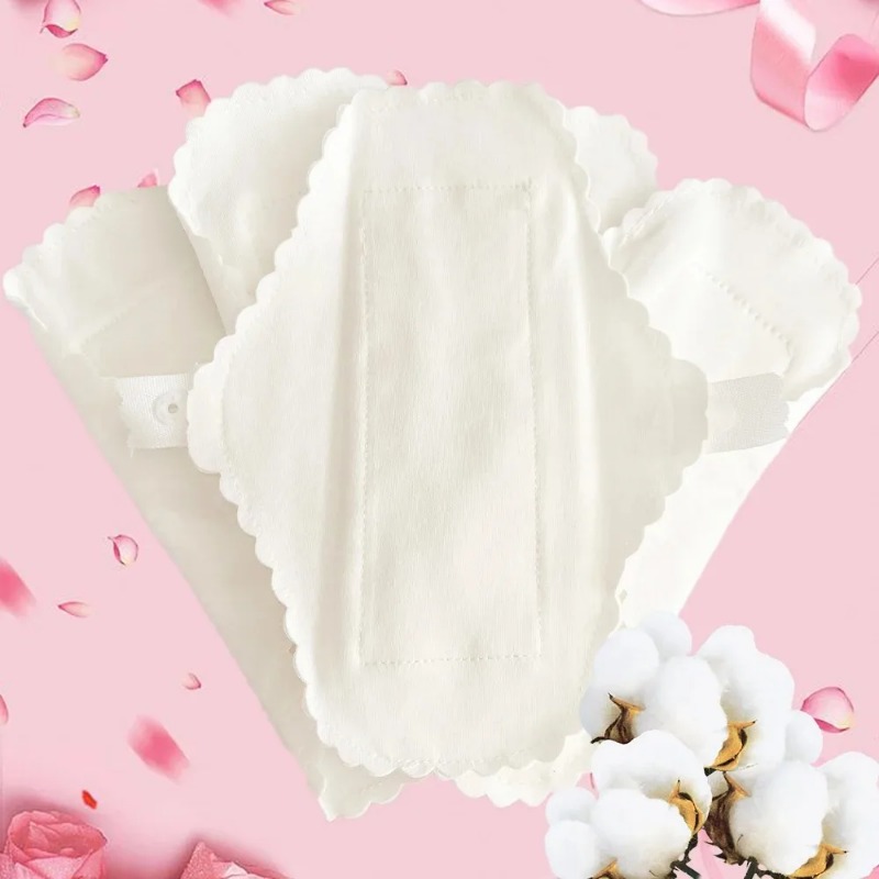 Novo 3 pçs algodão reutilizável fino absorventes higiênicos à prova de vazamento lavável feminino forro de calcinha higiene almofadas menstruais 180mm