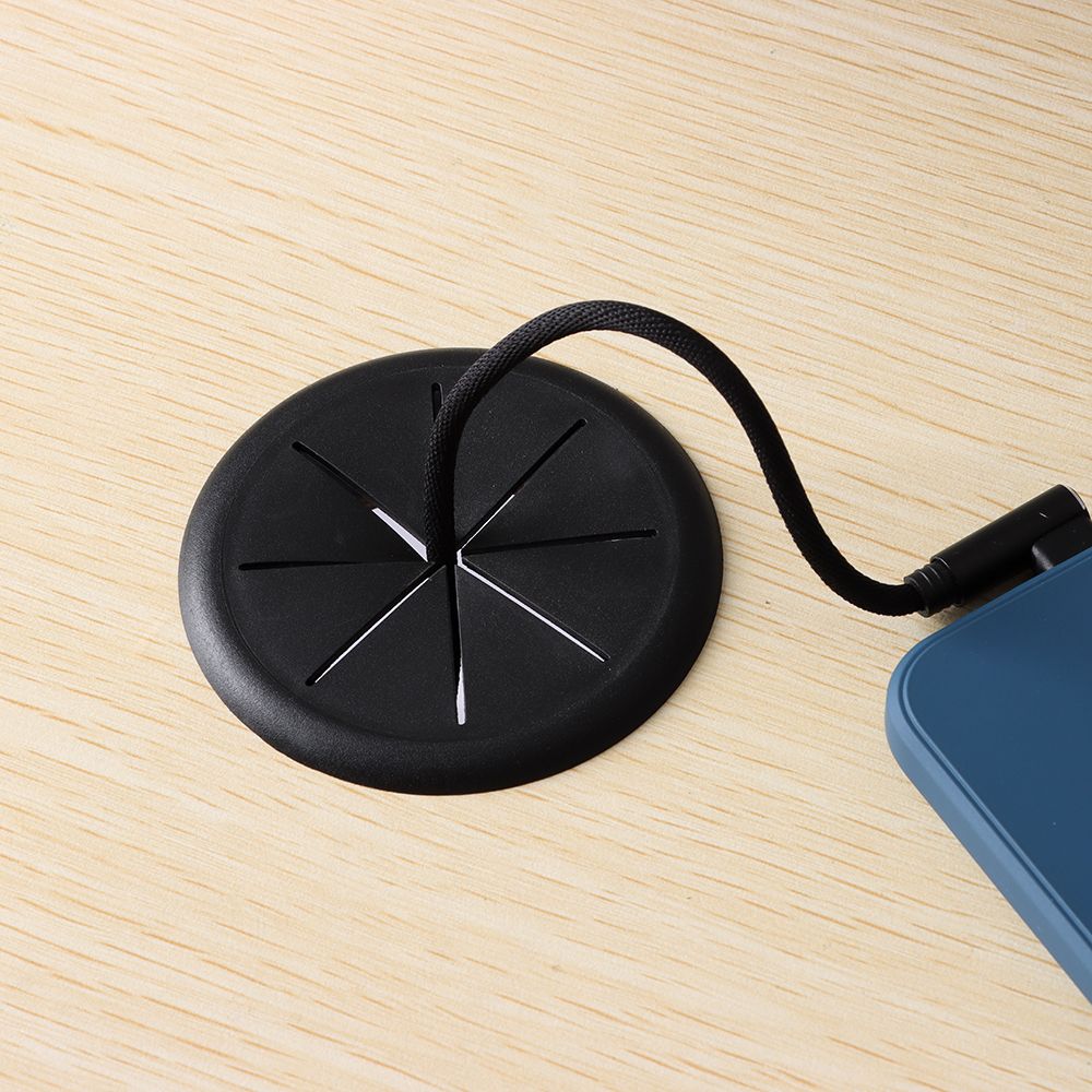 Kabellochabdeckung, Kabeldüllen, Schreibtisch-Draht-Organizer für Büromöbel, Kabel vorbei, acht Blütenblätter, Einfädelbox-Abdeckung