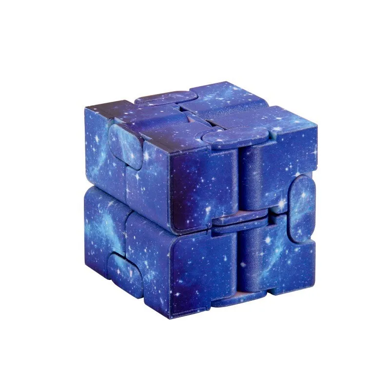 Cube Fidget de noël polyvalent et infini coloré, Cube de ciel étoilé coloré et ensemble de jouets à poignée Fidget