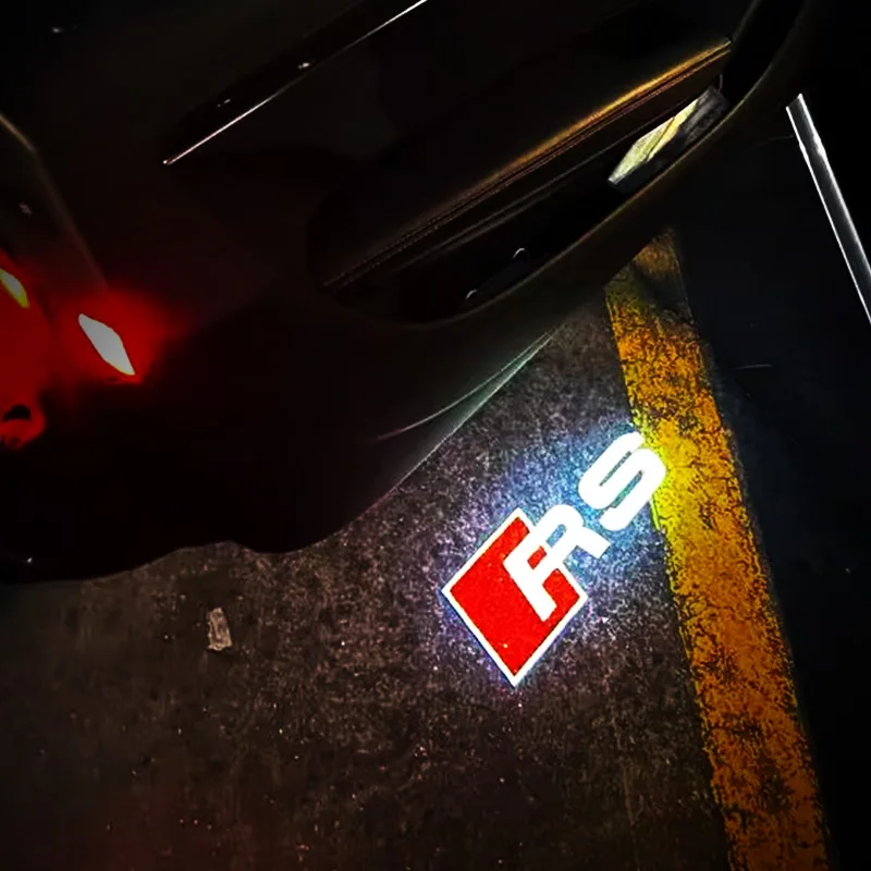Luces de bienvenida para puerta de coche, lámparas de proyector Led, decoración para Audi Sline A3 A1 A4 A6 B8 A5 B7 C7 A7 A8 B9 B6 C6 Q2 Q3 Q5 Q7 Q8 TT R