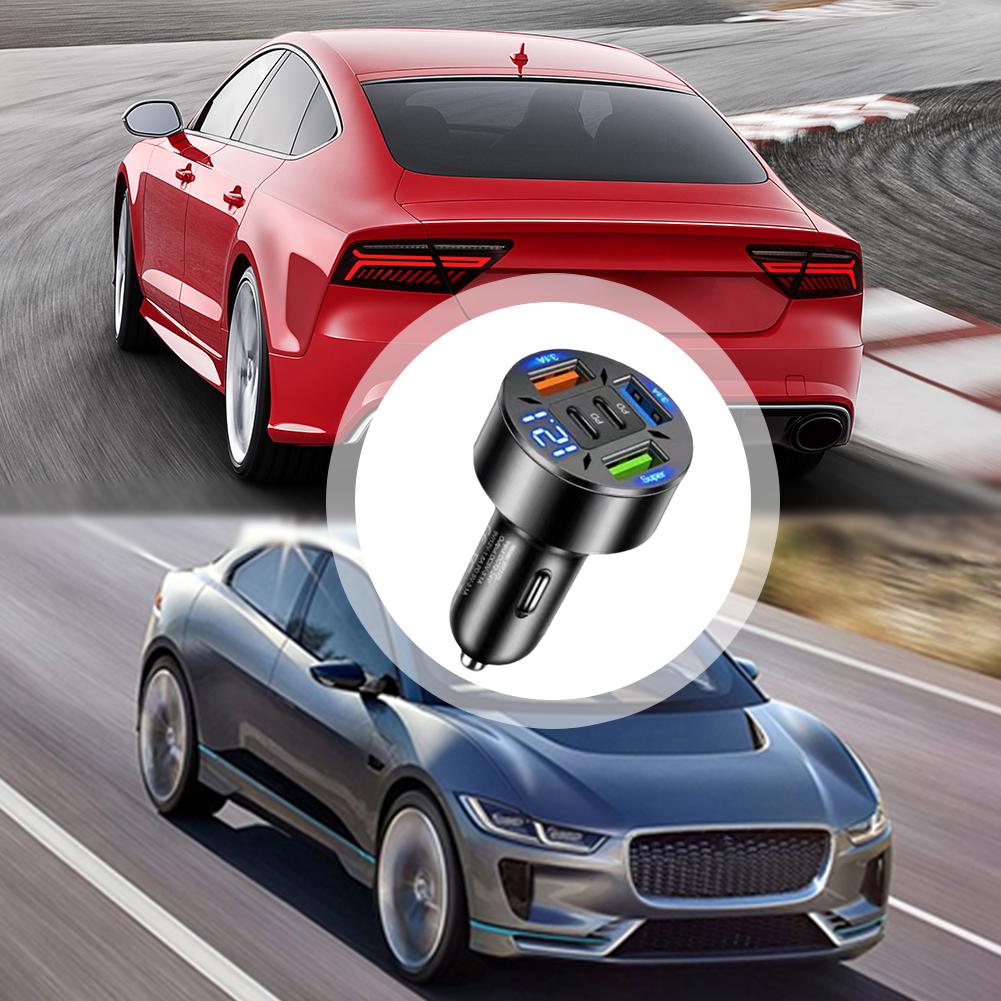 250 W 5 Poorten Autolader Snel Opladen PD QC3.0 USB C Auto Telefoon Oplader Type C Adapter In Auto voor IPhone