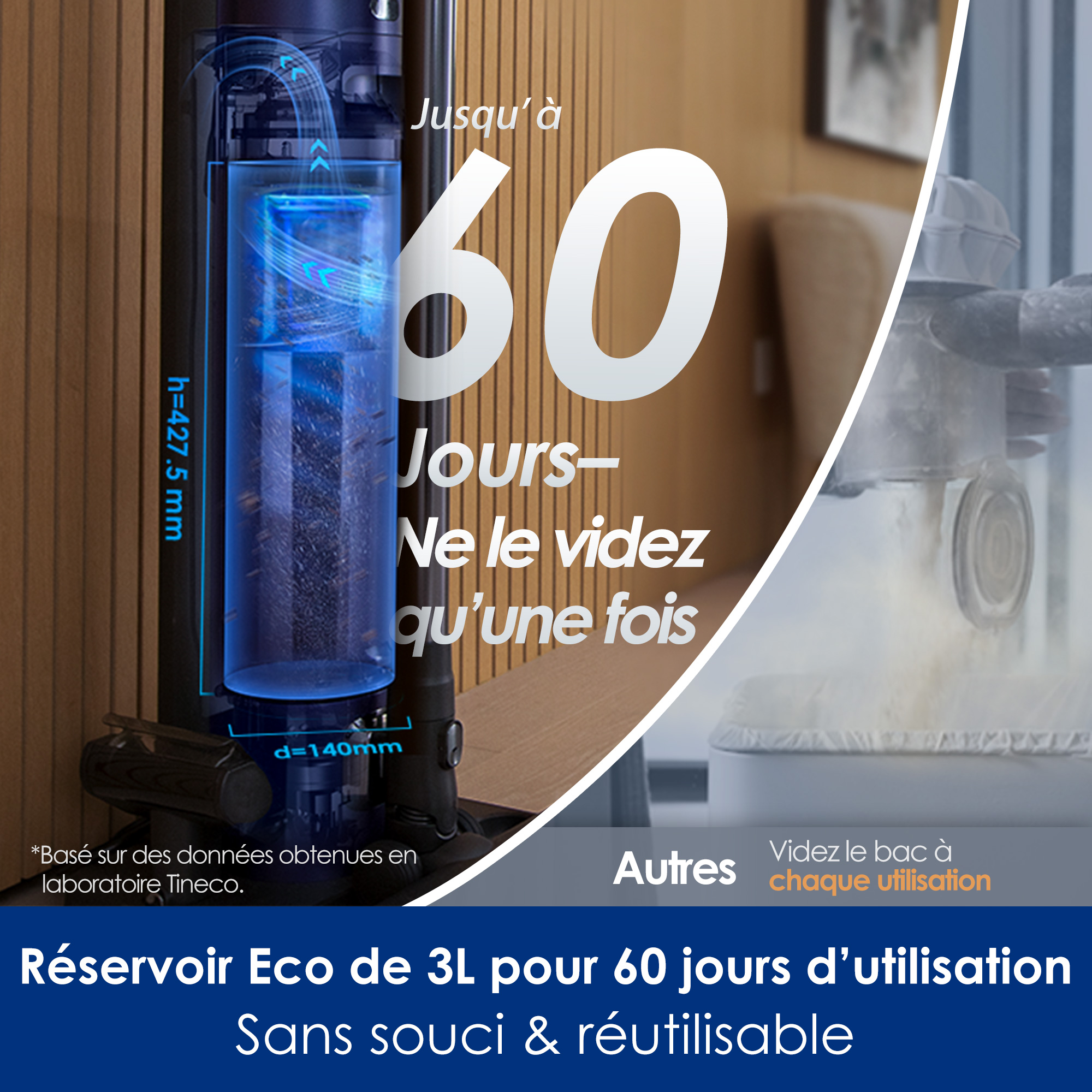 Tineco Pure One Station Pet Aspirateur Balai sans Fil avec Auto-Nettoyage, Brosse ZeroTangle pour Les Poils d’Animaux, Nettoyage des sols durs, Tapis, Carrelage, Toilettage des Animaux, Léger