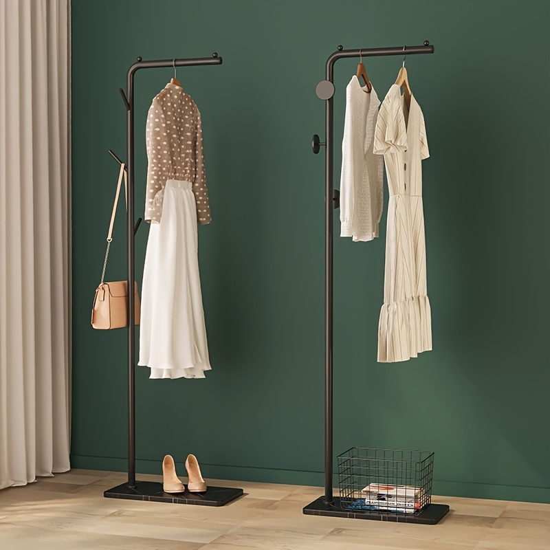 Poupança de lugar roupas rack dourado minimalista prateleiras casa moderna cabide suporte armários móveis nórdicos