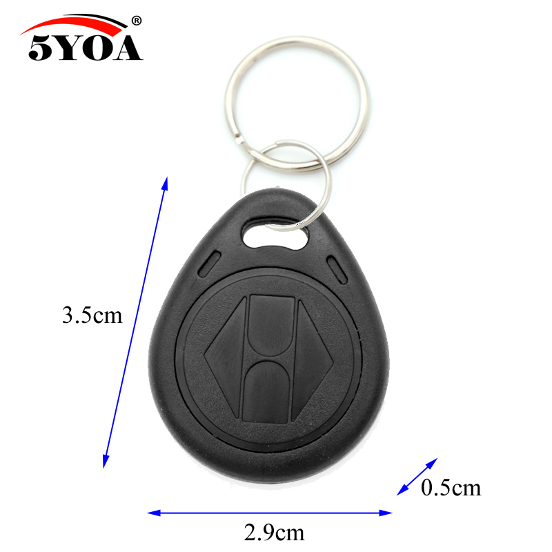 10 Uds 125KHz T5577 llaveros etiqueta duplicada regrabable 5200 copia de proximidad tarjeta de acceso ID Token Ring RFID clonador llavero