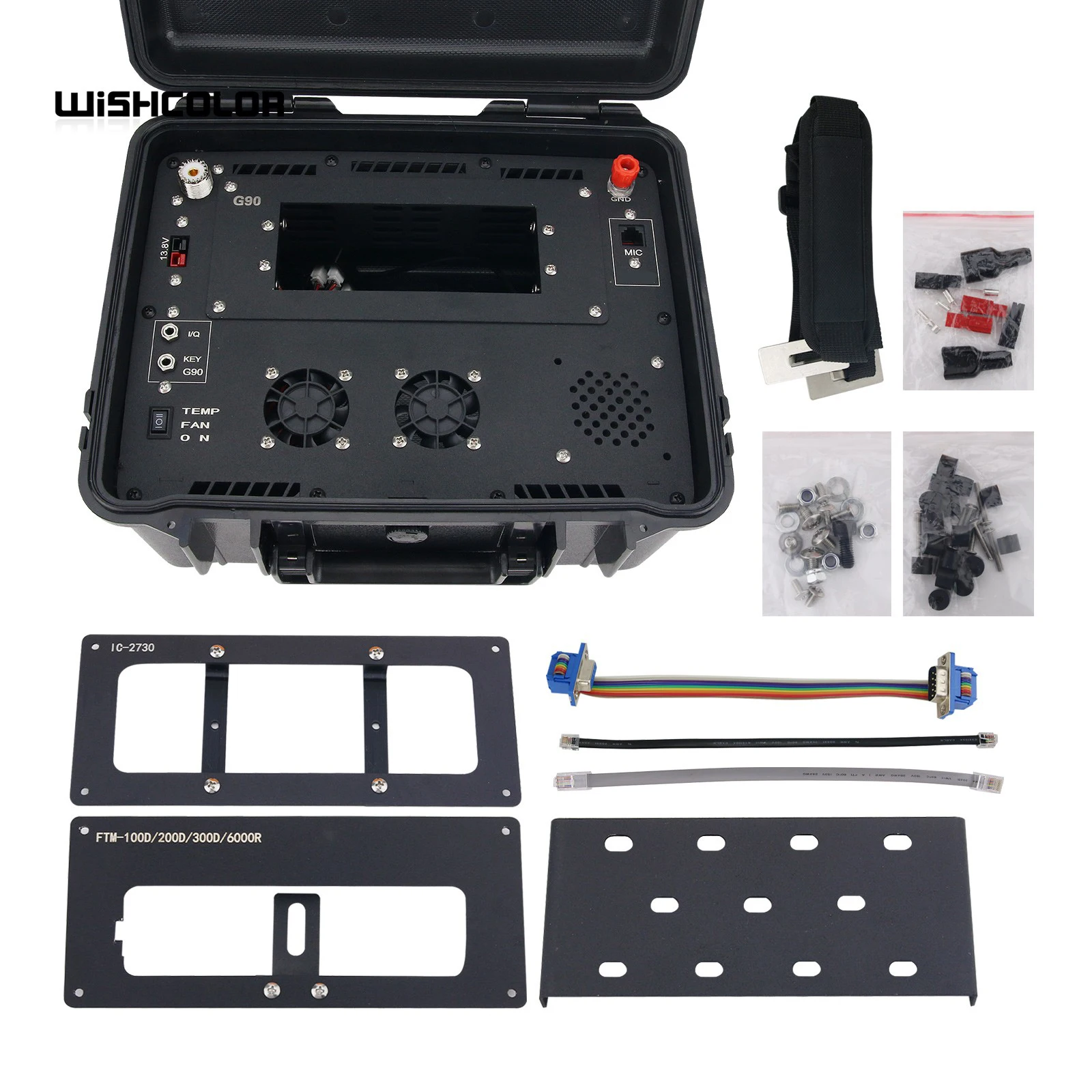 Hamgeek Wasserdichte Sicherheits-Aufbewahrungsbox für den Außenbereich, tragbare Transceiver-Box für Xiegu G90 TFM-300DR/6000R