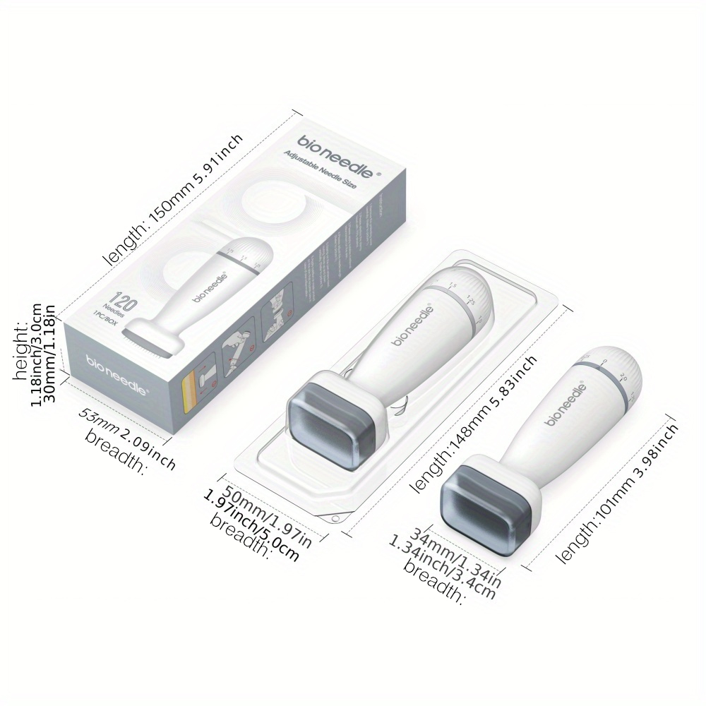 120pin Bio Derma Stempel Roller Passen Naald Derma Microneedle Pen voor Baard Haargroei Microneedling Dermaroller Systeem