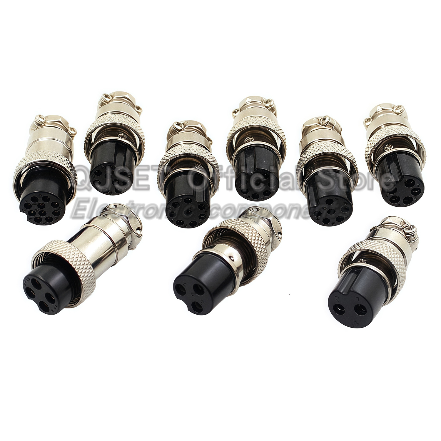 2pcs Aviation plug male and female connectors GX12 GX16 2-core/3/4/5/6/7/8/9/10 pin cable Aviation socket connectors M12mm M16mm
